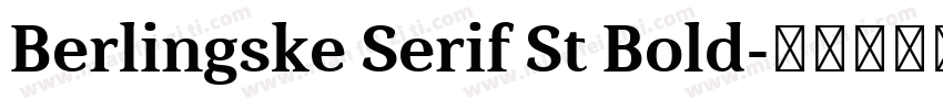 Berlingske Serif St Bold字体转换
